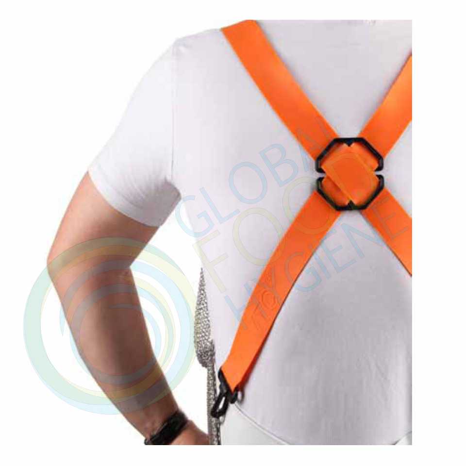 >Harness for metal apron